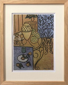 アートパネル マティス Henri Matisse Interior in Yellow and Blue 1946 IHM-62136 壁掛け アートフレーム 絵画 アートポスター 額 北欧 モダン おしゃれ 玄関 リビング