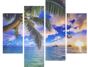 A[gpl Bello Canvas Art Beautiful Lanikai (4Zbg) IPT-61745 Ǌ| G k _   rO