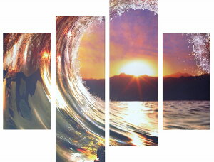 A[gpl Bello Canvas Art Beautiful ocean wave (4Zbg) IPT-61746 Ǌ| G k _   rO