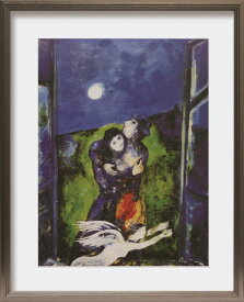 アートパネル マルク・シャガール Marc Chagall Lovers in the moonight ZFA-62357 壁掛け アートフレーム 絵画 アートポスター 額 北欧 モダン おしゃれ 玄関 リビング