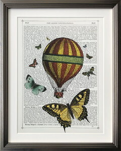 アートパネル マリオンマコネギー Marion McConaghie Butterflies & Balloon IMM-62128 壁掛け アートフレーム 絵画 アートポスター 額 北欧 モダン おしゃれ 玄関 リビング