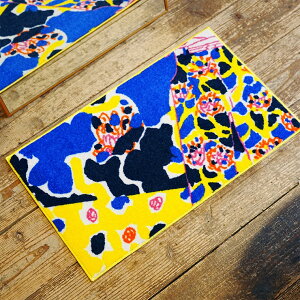 【メーカー直送】 DV00003 クリーンテックス 着飾るサルたち10 45x75cm 洗濯機で洗える 吸水性に優れたマット おしゃれ 北欧風