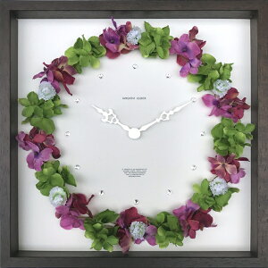 Ǌ|v  킢 rO Wreath Clock Hydrangea mix CWC-52876  AWTC z A