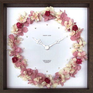 Ǌ|v  킢 rO Wreath Clock Hydrangea pink CWC-52878  AWTC z A sN