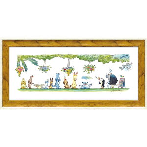 絵画 版画 額縁 おしゃれ 動物 かわいい ルイ・シン「フォトグラフ」 LS-05023