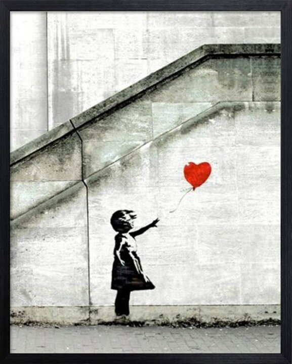 楽天市場】アートパネル バンクシー 赤い風船と少女 Banksy Red 