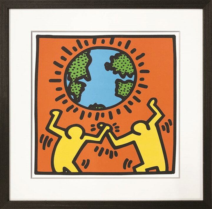楽天市場】アートパネル キースヘリング Keith Haring Untitled (world 