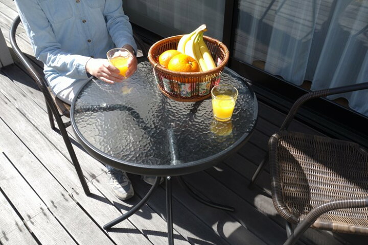 楽天市場】【メーカー直送】 TAN-723 ラタン調ガーデンセット 椅子 机  