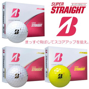 [񂹏i] uaXg St X[p[Xg[g {[ St {[ BRIDGESTONE GOLF SUPER STRAIGHT GOLF BALL 3F 1_[X(12) [{Ki] [2025Nf]