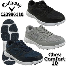 【在庫限り】Callaway MEN'S Chev Comfort 10 Golf Shoes キャロウェイ メンズ シェブ コンフォート 10 ゴルフ シューズ スパイクレス 紐靴 3色 24.5cm～28cm(8サイズ) 幅：EE C23986110 フットウェア [日本正規品] [送料無料][2023年モデル]