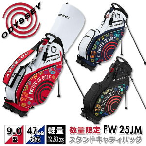 [oOK][ʌ] ODYSSEY GOLF STAND CADDY BAG FW 25 JM y IfbZC Y X^h LfBobO StobO J[gobO 3F 47C`Ή 9.0^ 2.8kg l[v[gt  {
