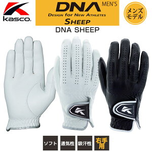 [�l�R�|�X�Ή�] �L���X�R DNA �V�[�v �S���t�O���[�u �E��p �����Y Kasco DNA SHEEP GOLF GLOVE MEN'S GF-2012R(4529) �z���C�g �u���b�N 21cm�`26cm �S���t��� ���E���h����