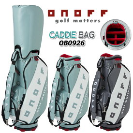 ONOFF Caddie Bag OB0926 キャディバッグ ゴルフバッグ スレートグレー ミストグリーン 9型 47インチ対応 5分割 約4.2kg おしゃれ 練習用にも プロスタッフモデル キャディバッグ ネームプレート付き オノフ キャディバッグ 男女兼用/ユニセックス[2025年モデル]