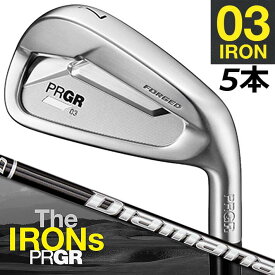 プロギア 03 アイアン セット 23 PRGR 03 IRON アイアン 5本(#7-#9,P,A) DiamanaTM FOR PRGR S(M-43) / SR(M-40) / R(M-37) カーボンシャフト MEN'S CLUB/メンズクラブ 【日本正規品】【送料無料】【2022年モデル】