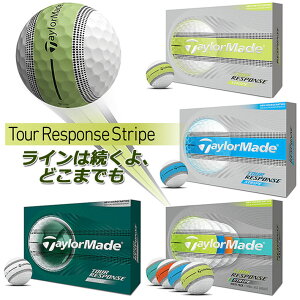 TaylorMade �e�[���[���C�h 2026 �c�A�[���X�|���X �X�g���C�v �S���t�{�[�� 1�_�[�X(12������) TOUR RESPONSE STRIPE GOLF BALL [2026�N���f��] [���{���K�i]