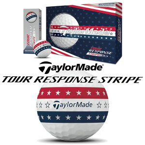 TaylorMade �e�[���[���C�h 2026 �c�A�[���X�|���X �X�g���C�v USA �S���t�{�[�� 1�_�[�X(12������) TOUR RESPONSE STRIPE USA GOLF BALL [2026�N���f��] [���{���K�i]