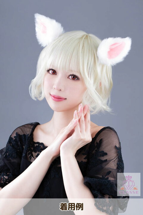 楽天市場】[クラッセ] 猫耳 白×ピンク クリップ コスプレ かわいい 