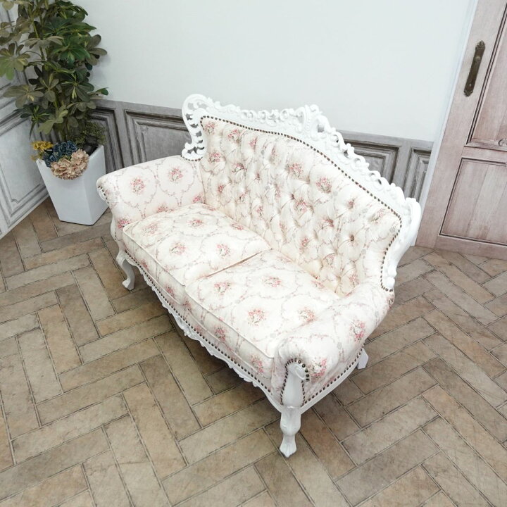 楽天市場】輸入家具 姫系 ソファー そふぁ デザイナーズ ソファ 2人 