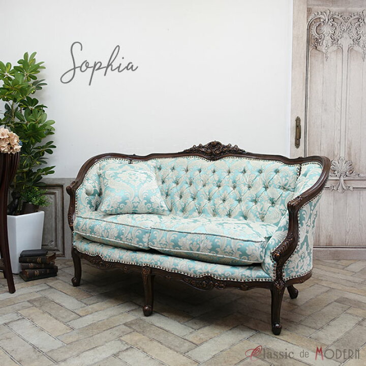 楽天市場】輸入家具 アンティーク ソファ ロココ ダブルソファ  