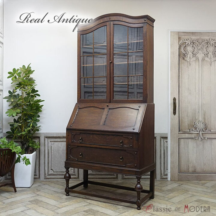 楽天市場】輸入家具 アンティーク ブックビューロー アンティーク  