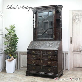 輸入家具 アンティーク ブックビューロー アンティーク デスク アンティーク家具 ライティングビューロー ホテル 書斎 デザイナーズマンション 什器 ヴィンテージ レトロ シャビーシック ビンテージ おしゃれ ヨーロッパ 1880年代 オーク イギリス 英国 antique56621