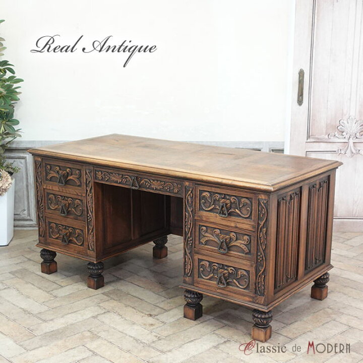楽天市場】輸入家具 アンティーク デスク アンティーク家具 サイド  