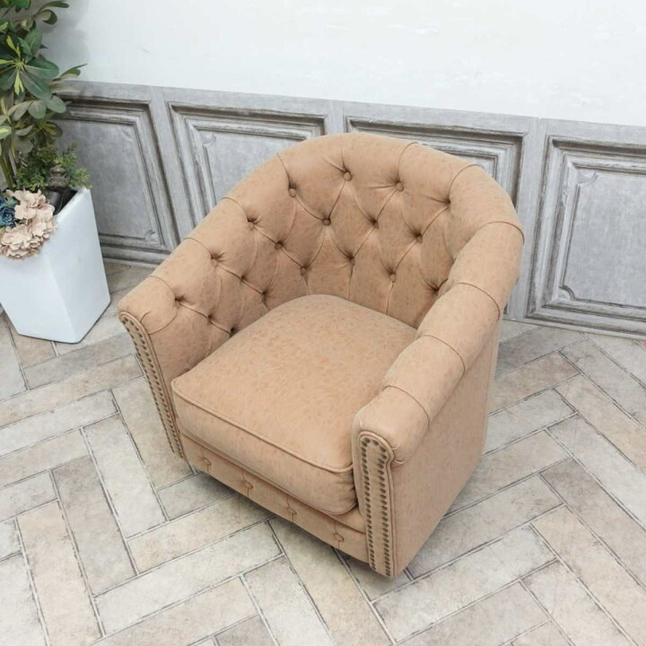 楽天市場】輸入家具 チェスターフィールド ソファ 一人掛け 