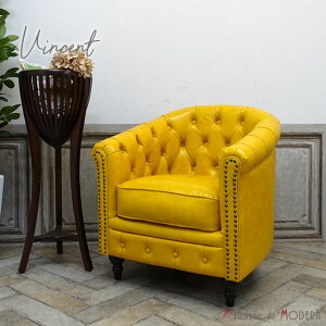輸入家具 チェスターフィールド ソファ 一人掛け デザイナーズ そふぁ ソファー ヴィンセント ソファ 1シーター 一人用 シングルソファ VINCENT イギリス 英国 ヴィンテージ レトロ アンティー
