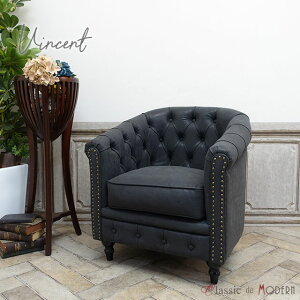輸入家具 チェスターフィールド ソファ 一人掛け デザイナーズ そふぁ ソファー ヴィンセント ソファ 1シーター 一人用 シングルソファ VINCENT イギリス 英国 ヴィンテージ レトロ アンティー