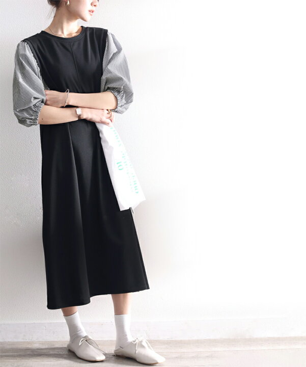 楽天市場】送料無料 ワンピース レディース カットソー ぽわん袖 異  