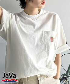 【6/11 23:59まで まとめ買いクーポン2点以上で 10％OFF 】 JAVA　ヘヴィーウエイト胸ポケピグメントTシャツjv1029020