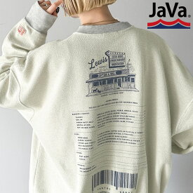 【6/11 23:59まで まとめ買いクーポン2点以上で 10％OFF 】 《javaジャバコラボ》 トップス スウェット レディース メンズ バックプリント ピグメント加工 裏毛 ヴィンテージ ユニセックス メンズ 大きいサイズ 秋 冬 クラシカルエルフ jv1029035