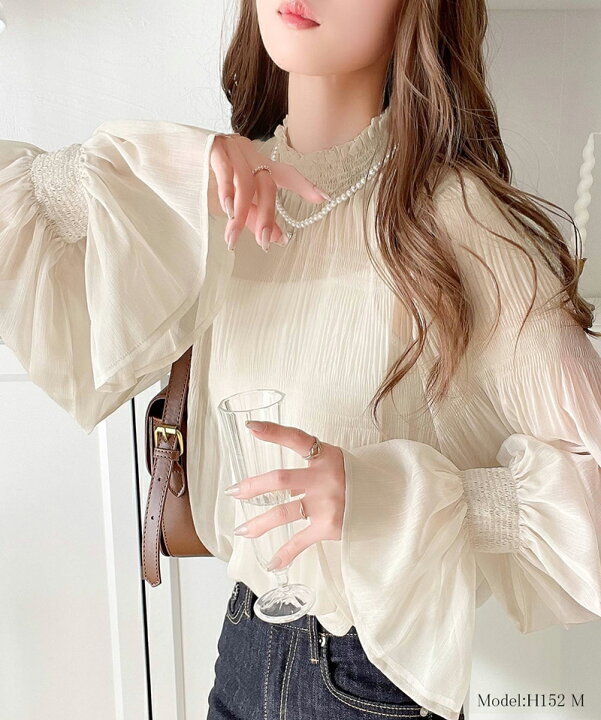 foufou シアーサッカーメロウブラウス アイボリー 