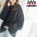 《java ジャバコラボ》 送料無料 トップス Tシャツ レディース チュール レイヤード バック プリント ミニ裏毛 長袖 …