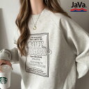 【今ならまとめ買い3点以上で5％OFF】 《javaジャバ コラボ》トップス スウェット レディース ツアーロゴ 刺繍 グラフィック 裏起毛 前後2way プルオーバー ラグランスリーブ メンズ ユニセックス 大きいサイズ 秋 冬 クラシカルエルフ jv1050236
