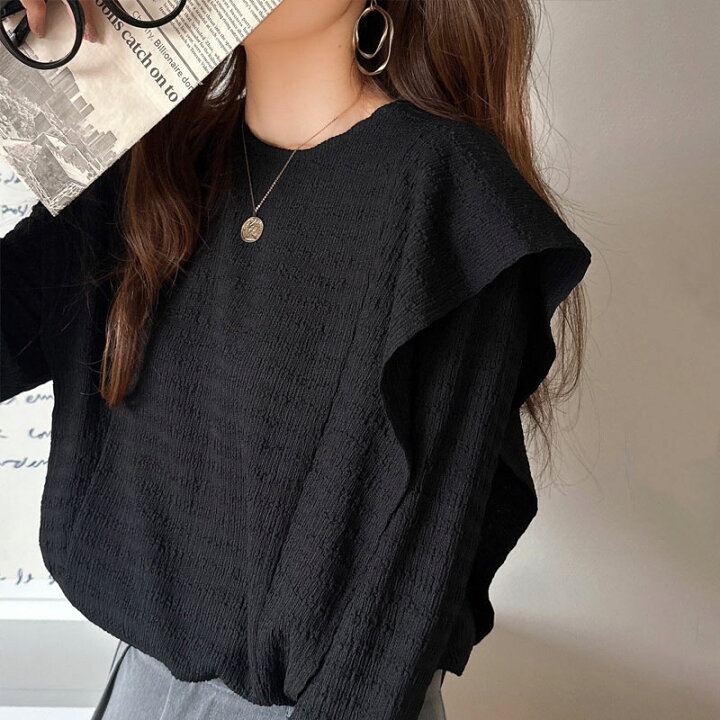 楽天市場】送料無料 トップス Tシャツ カットソー レディース ラッフル 