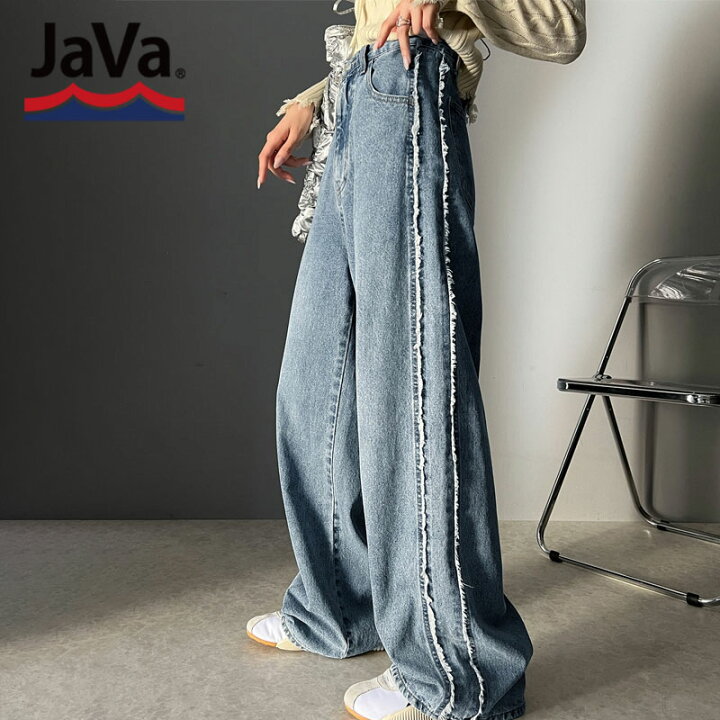 楽天市場】≪送料無料≫ Javaジャバ ボトムス パンツ 配色 フリンジ 