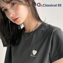 【 クラシカルエルフ classical elf 】 tシャツ レディース 半袖 トップス カットソー 綿100％ ハート シンプル こなれ感 ベーシック 配色カラー 大人カジュアル 大人かわいい 春 夏 2025SS ce1330013
