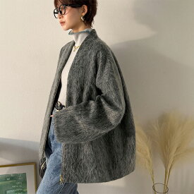 【今だけ全品送料無料】【 本日限定 早い者勝ち 1000円OFF クーポン 】 【Classical Evon】アウター コート レディース シャギー ノーカラーコート ミドル丈 クラシカル 高級感 主役級 保温性 すっきり カジュアル 大きいサイズ 秋 冬 2025aw クラシカルエルフ ev1265026