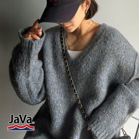 《java ジャバコラボ》ニット トップス 冬 レディース Vネック ミックスカラー カジュアル 深Vネックニット オーバーサイズ レイヤースタイル ゆったり 男女兼用 ユニセックス メンズ シンプル カジュアル 大きいサイズ 秋 冬 2025aw クラシカルエルフ jv1020316