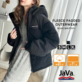 ＼先着順／24h限定★ 500円OFFクーポン ★ 《javaジャバコラボ》 アウター ジャケット レディース フリース 異素材 ドッキング 中綿 ヴィンテージ 立体的 フード ブルゾン ゆるっと 大きいサイズ 秋 冬 クラシカルエルフ jv1070106