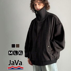 【 本日限定 早い者勝ち 全品対象 1000円OFF クーポン 】 《java ジャバコラボ》 メンズ 冬物 アウター ジャケット ビンテージ感 襟 リブ ニット メルトン 比翼 ブルゾン オーバーサイズ 男女兼用 レディース 大きいサイズ 秋 冬 2025aw jm1070178