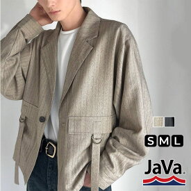 【 本日限定 早い者勝ち 全品対象 1000円OFF クーポン 】 《java ジャバコラボ》 メンズ ジャケット 春夏 アウター メンズ シャツ感覚 ショート丈 ポケット デザイン テーラード ヘリンボーン 柄 ストライプ 大きいサイズ 春 夏 2026ss クラシカルエルフ jo1010046