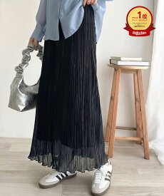 【 クラシカルエルフ classicalelf 】 ボトムス スカート レディース ランダム プリーツ 裾 メロウ シャイニー 梨地 シアー ランダム プリーツスカート 裏地付き 光沢感 高見え ウエスト ゴム 大きいサイズ 春 夏 秋 ce1020167
