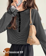 【 クラシカルエルフ classical elf 】 トップス Tシャツ レディース なめらか シルケット 加工 ドット …