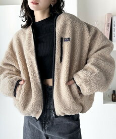 《javaジャバ コラボ》 ボア ブルゾン レディース もこもこ リバーシブル 2way アウター 防寒 暖かい メンズ ユニセックス コート MA-1 親子コーデ 大きいサイズ 秋 冬 クラシカルエルフ cl4000