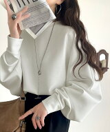 《java ジャバ コラボ》 スウェット レディース トップス ドルマン ダンボール 素材 ビッグ トレーナー …