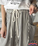 《java ジャバコラボ》イージーパンツ レディース ボトムス パンツ ビックポケット サッカー素材 涼感 リ…