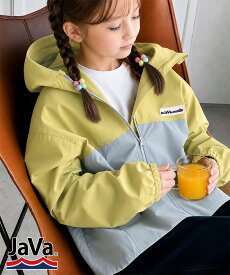 【10/9 1:59まで まとめ買いクーポン2点以上で 5％OFF 】 《 JaVa ジャバコラボ》アウター ジャケット キッズ バイカラー ナイロンジャケット ヴィンテージライク カラーブロック アウトドア キッズ向け 大きいサイズ 秋 冬 2026aw クラシカルエルフ jk1260081
