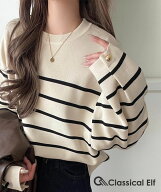 【 クラシカルエルフ classical elf 】ニット レディース 長袖 トップス レディース ゆったりなのに上品 …